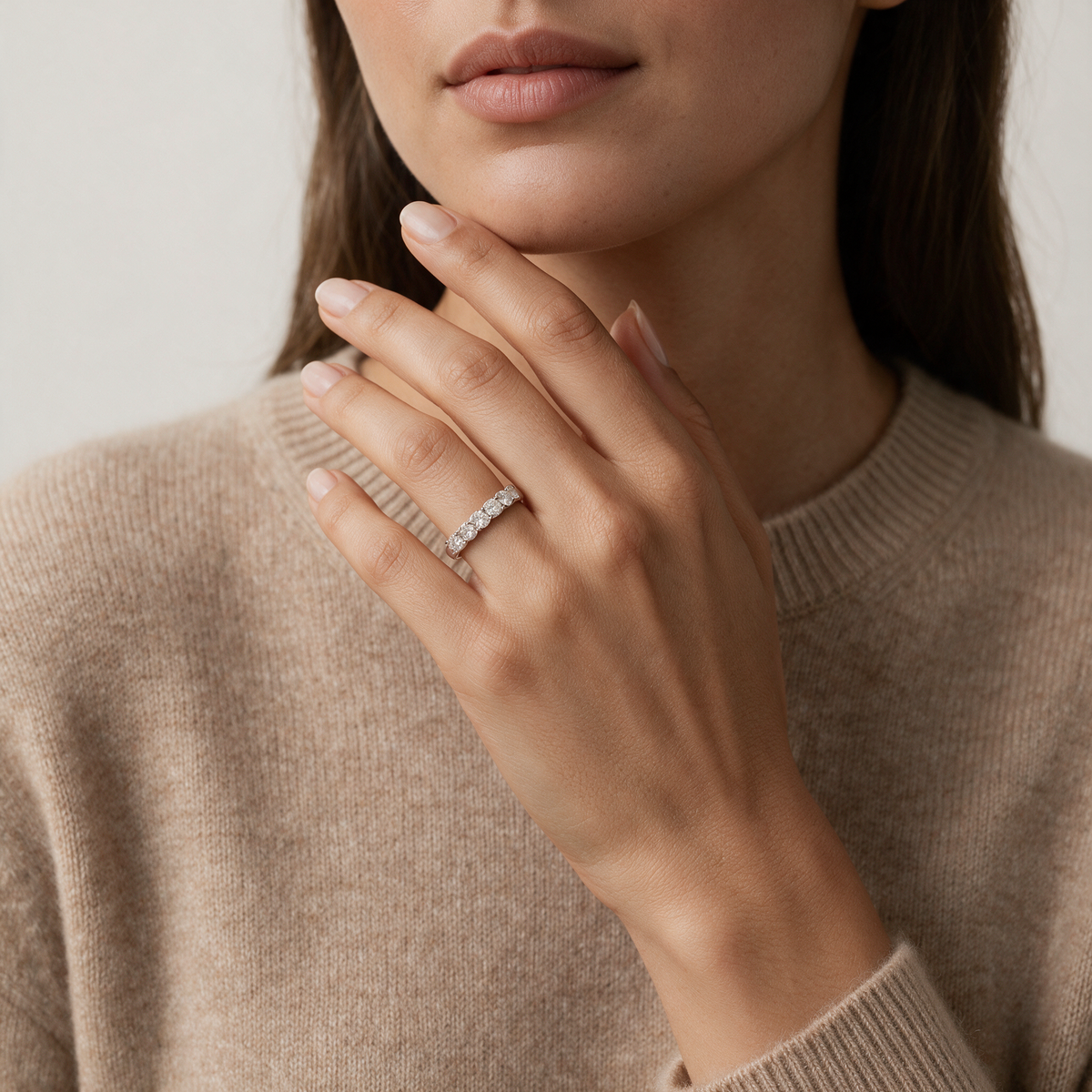 Anillo Churumbela Eternidad Diamantes Naturales