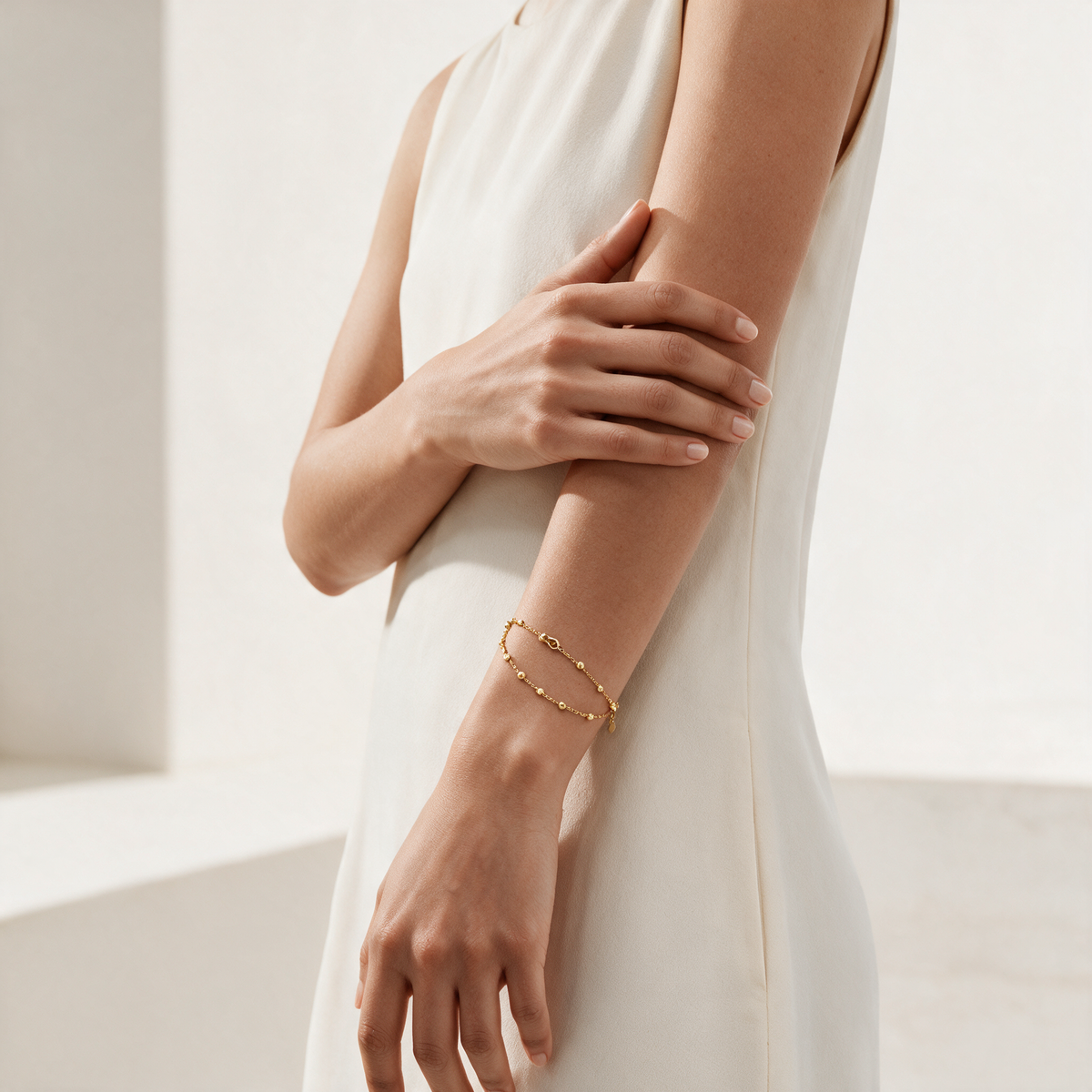 Pulsera de oro 14K con eslabones
